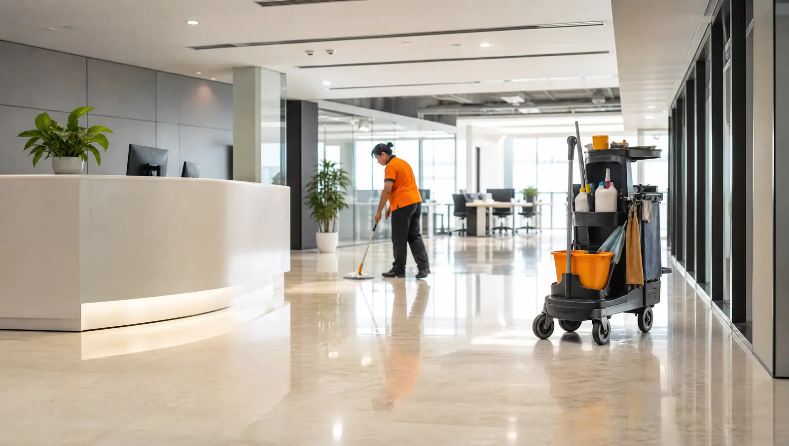 Clean, finished office space ready for occupation (illustrative image)